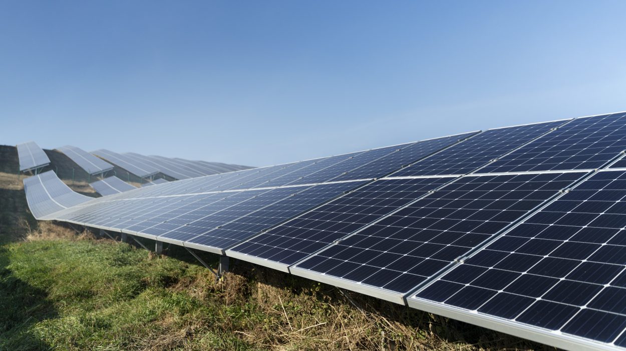 Czym jest sprawność paneli fotowoltaicznych? na zdjęciu farma fotowoltaiczna.